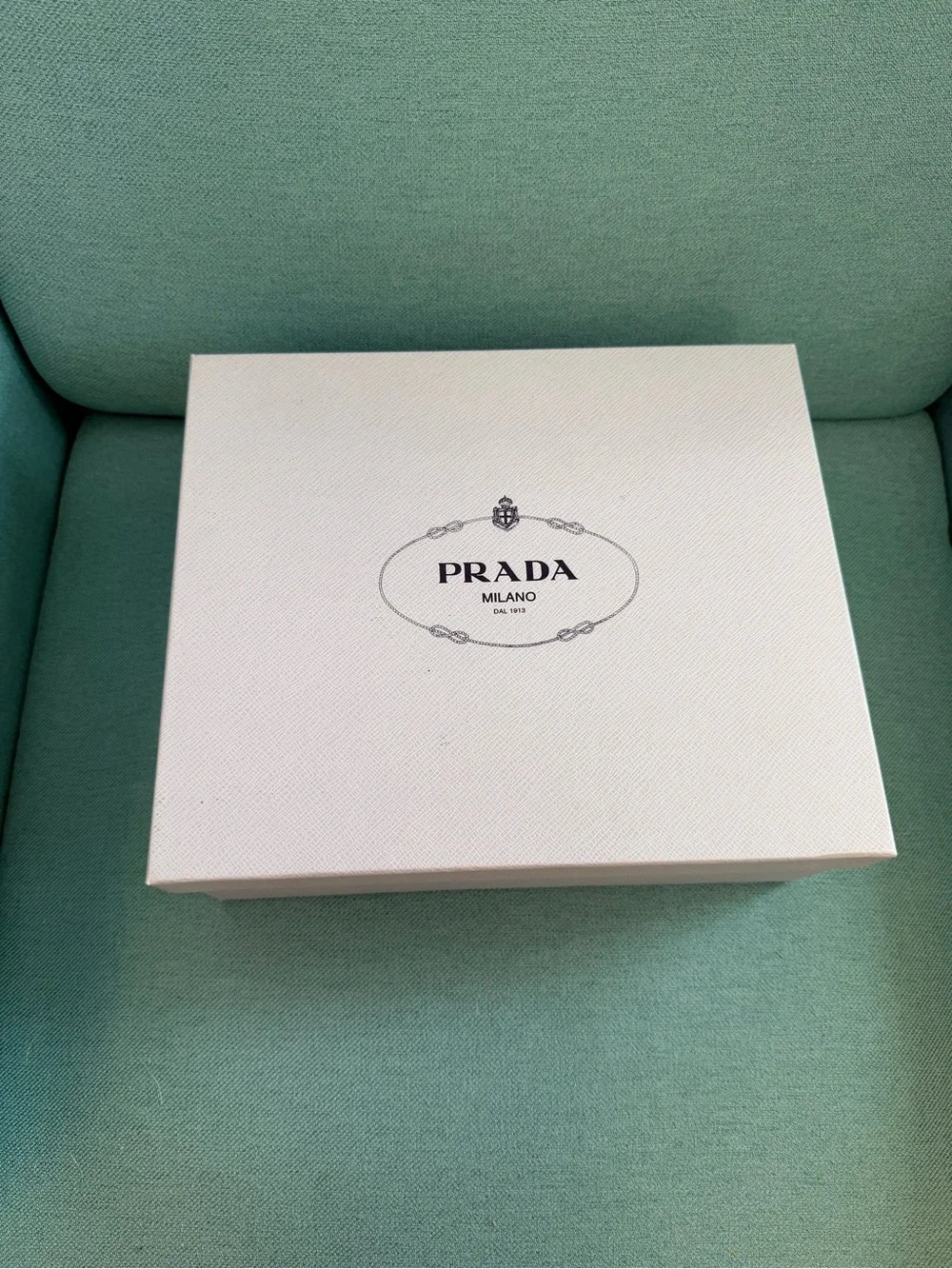 Prada Light Blue Black Logo Box